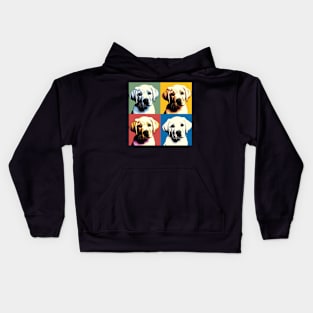 Pop Retro Labrador Retriever Art - Cute Puppy Kids Hoodie